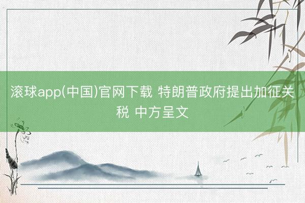 滚球app(中国)官网下载 特朗普政府提出加征关税 中方呈文