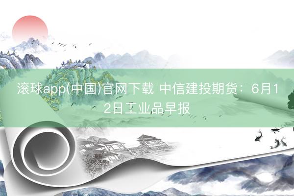 滚球app(中国)官网下载 中信建投期货：6月12日工业品早报
