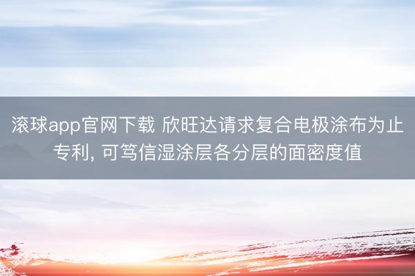 滚球app官网下载 欣旺达请求复合电极涂布为止专利， 可笃信湿涂层各分层的面密度值