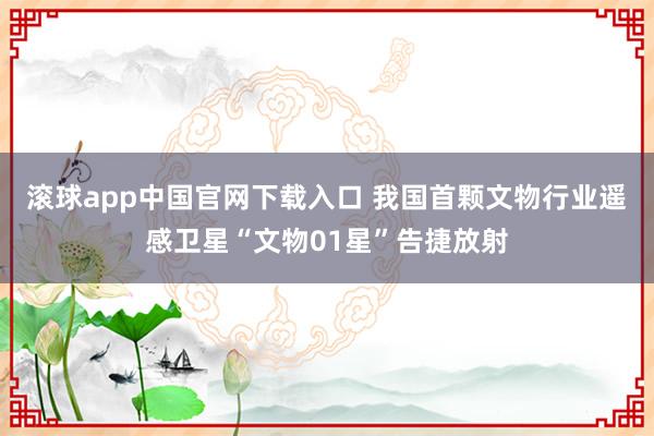 滚球app中国官网下载入口 我国首颗文物行业遥感卫星“文物01星”告捷放射